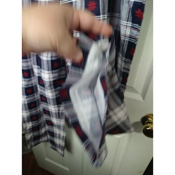 Pajamagram Woman 1X Pants Blue Plaid Red Snowflake Pullon Drawstring Waist... - Picture 4 of 10